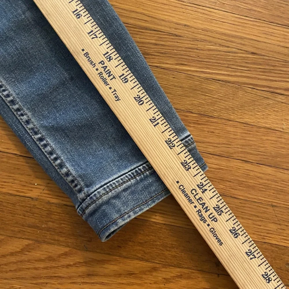 Chicos Jacket Womens 1 Medium Blue Denim Jean Lace Yoke Stretch Button Casual‎ - Picture 10 of 16